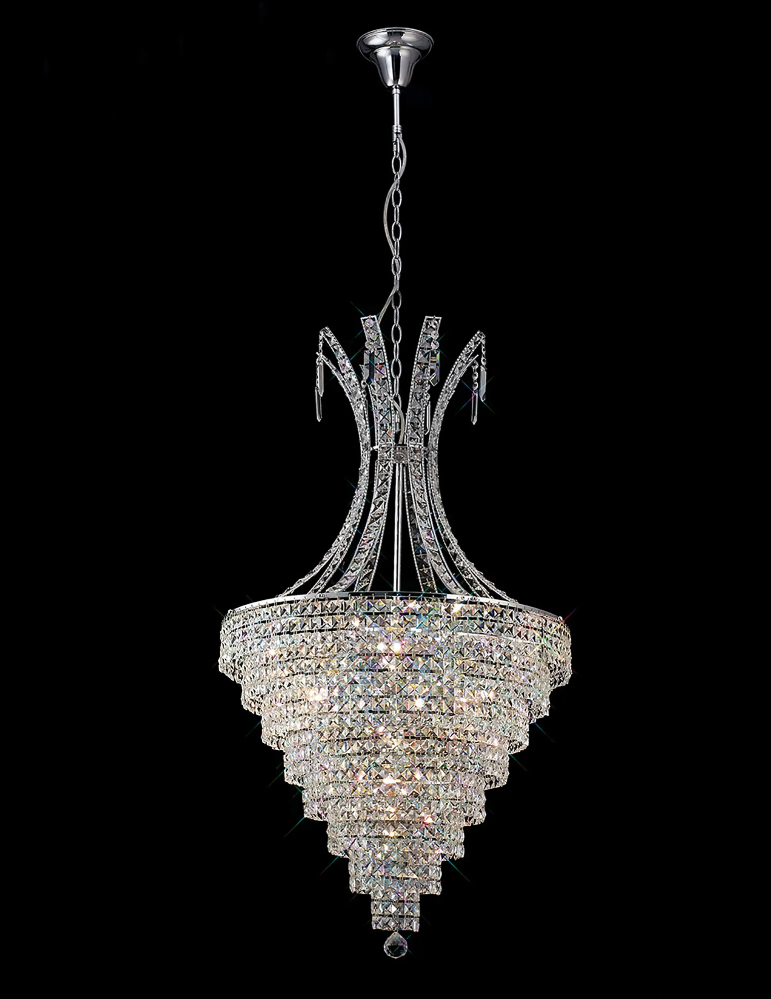 Kanya Crystal Ceiling Lights Diyas Statement Crystal Fittings